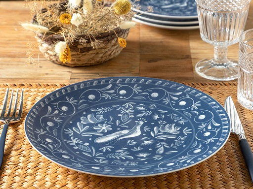 [10034317001] Hermosa Service Plate Circle Of Life (Blue)