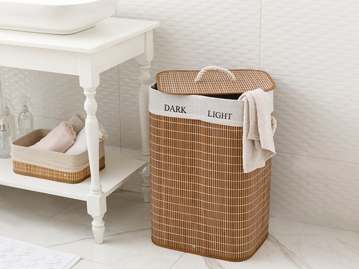 [10031389001] Urbann Laundry Basket Timeless (40x30x60cm, FoldableTwo-Compartment)