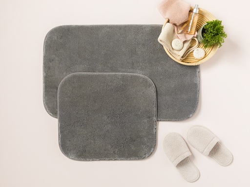 [10031544001] Puffy Bath Mat Set TIMELESS ROMANCE (60x90cm+50x60cm, Anthracite)