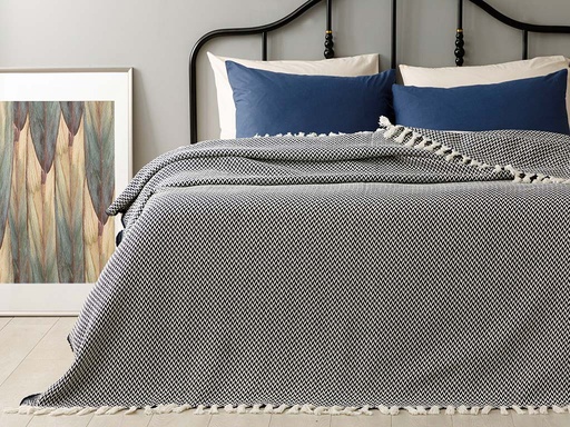 [10030009002] Herrıngbone Bed Quilt TIMELESS ROMANCE