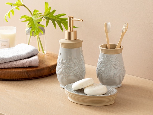 [10033071001] Elegant Leaf Bathroom Set Circle Of Life