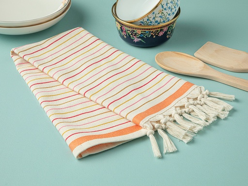 [10035111001] Colorful Striped Drying Cloth Flowertopia