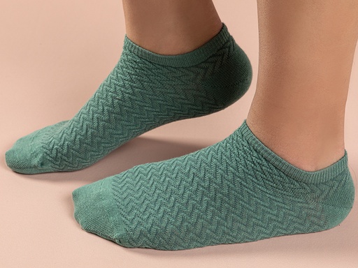 [10034823002] Zigzag Ankle Sock Flowertopia