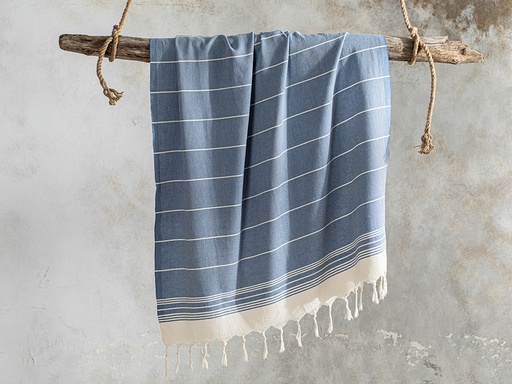 [10035855001] Serenity Peshtemal Natural (Blue)