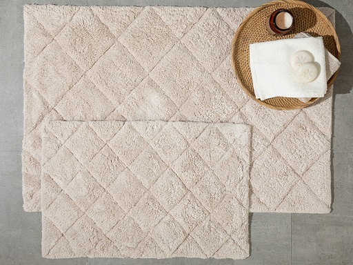 [10034504002] Arlene Bath Mat Set Timeless (Beige)