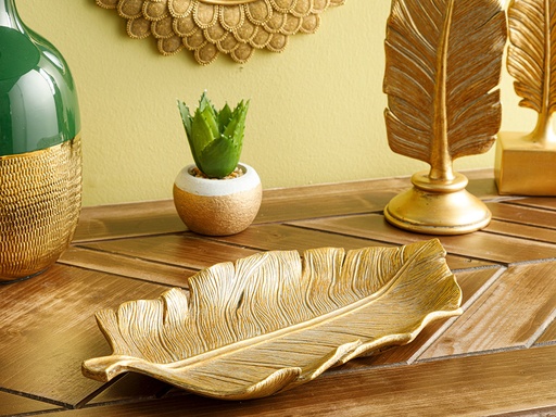 [10030988002] Banana Leaf Decorative Plate Timeless