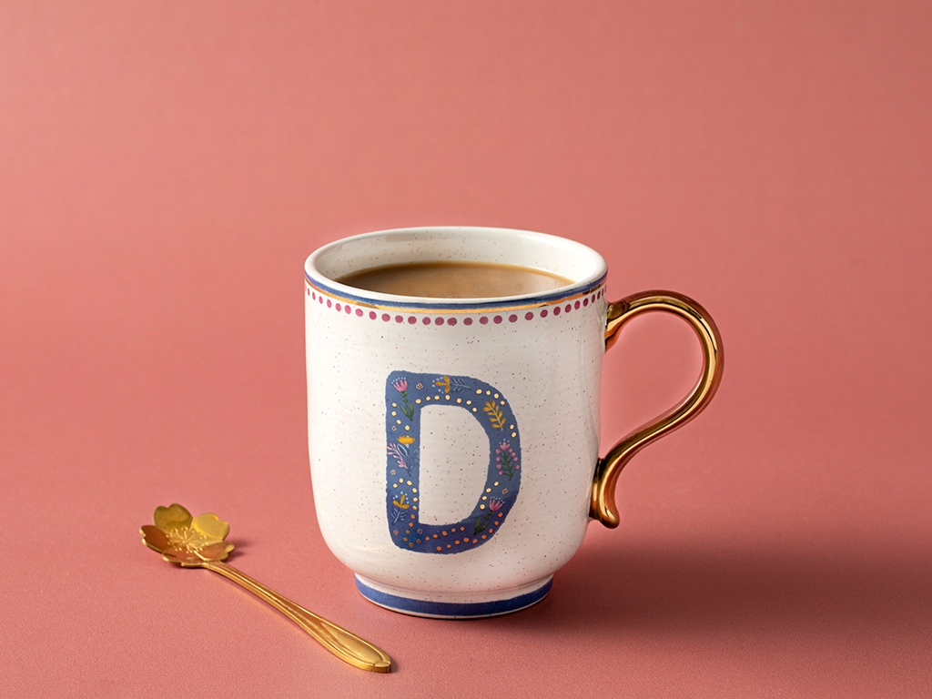 Letter D Mug Flowertopia