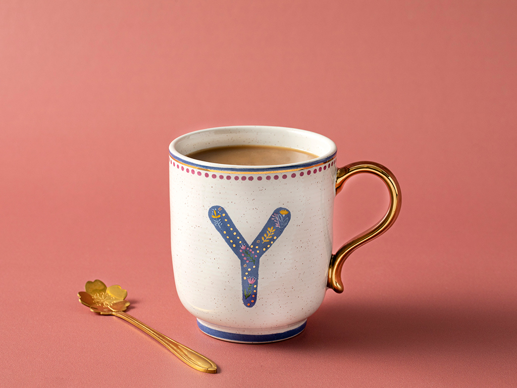 Letter Y Mug Flowertopia