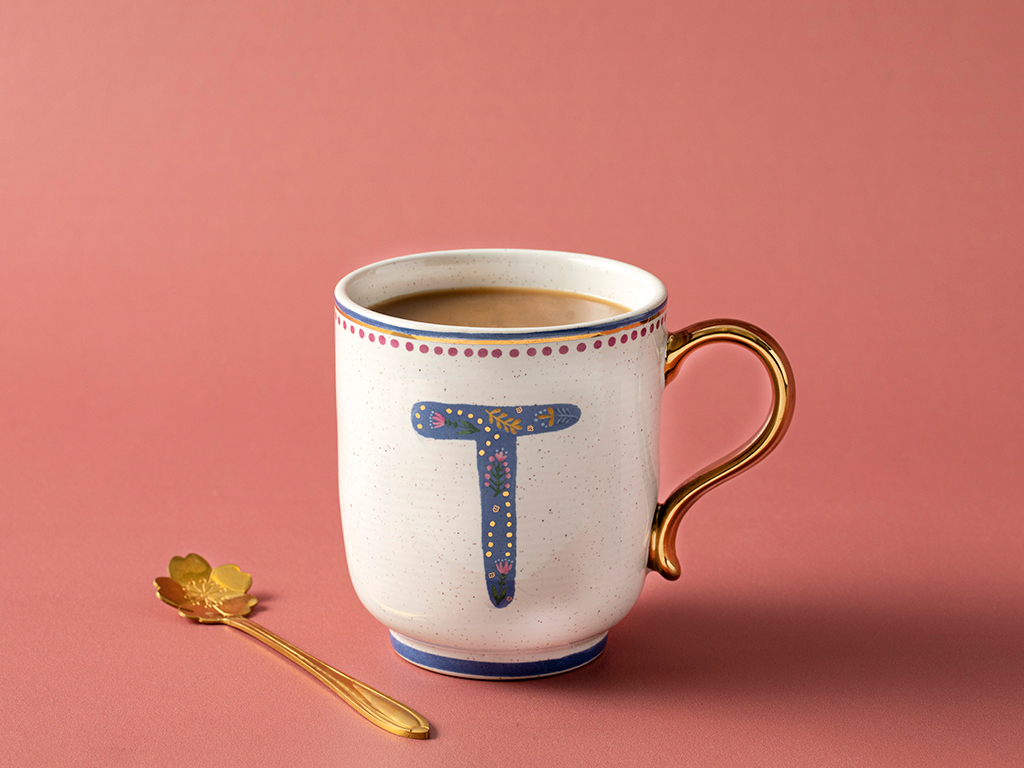 Letter T Mug Flowertopia