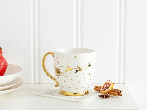 [10032562001] Gold Snow Mug Simple Pleasures