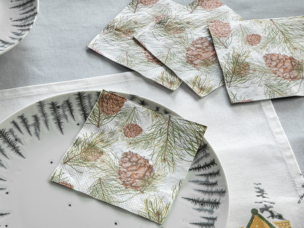 Pinecones Tissue Napkin Simple Pleasures