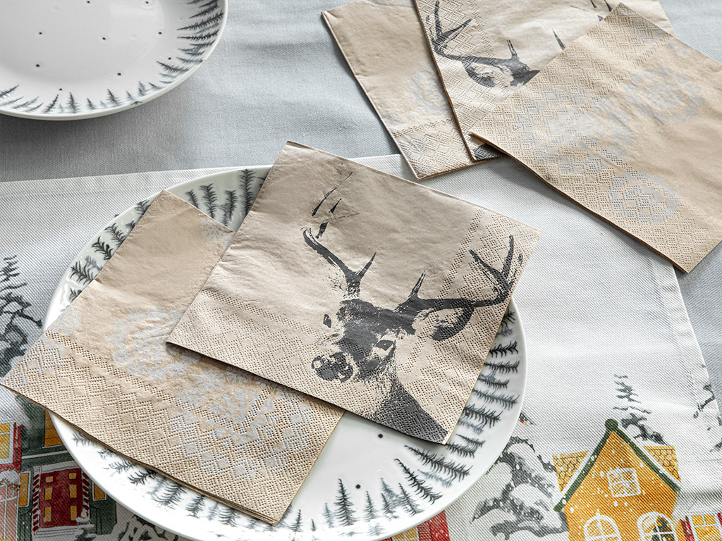 Black Deer Tissue Napkin Simple Pleasures