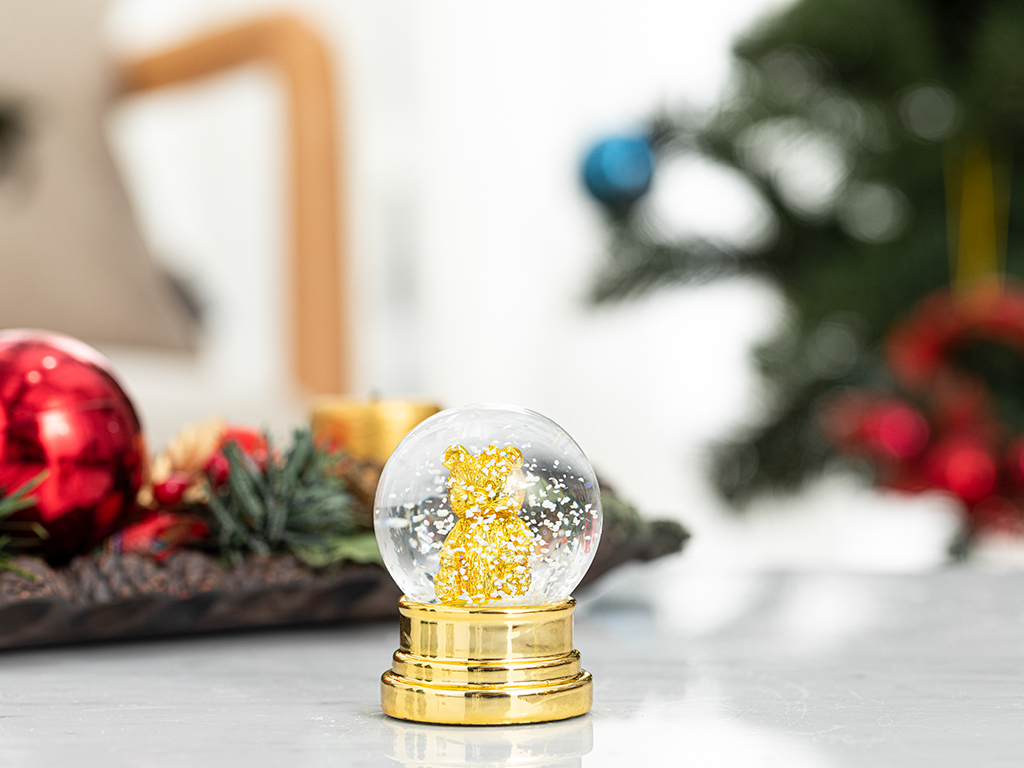 Gold Bear Snow Globe Simple Pleasures