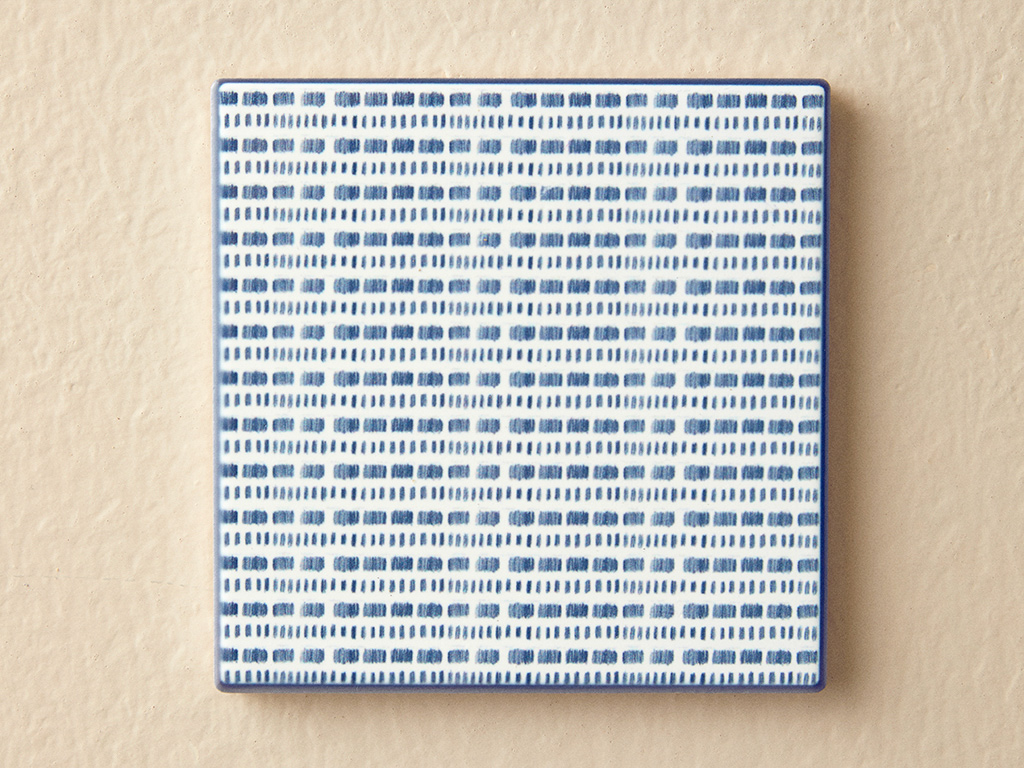 Blue Checked Coaster Timeless