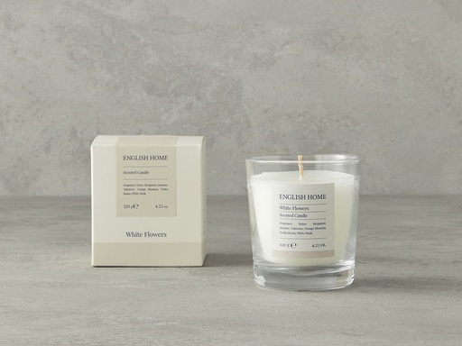 [10039879001] White Flowers Scented Candle Timeless