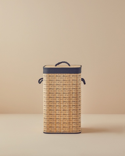 [10040109001] Stripy Laundry Basket Timeless