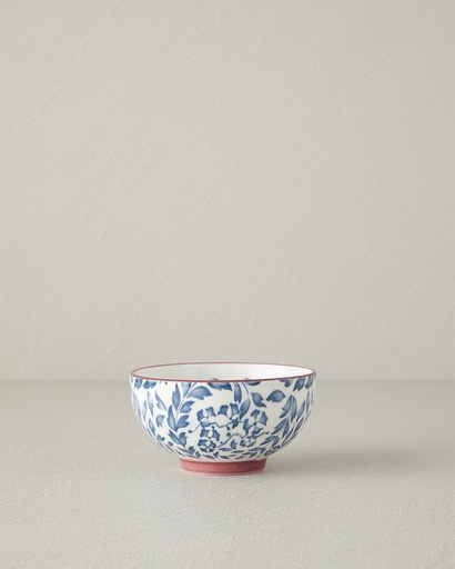 [10042675004] Floral Lines Bowl Exotic Carnival (Navy Blue)