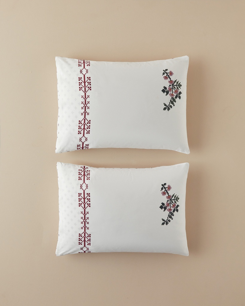 Etamine Flower PillowCase Ornate Retro