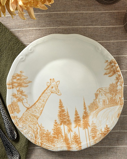 [10033923001] Giraffe Cake Plate Timeless