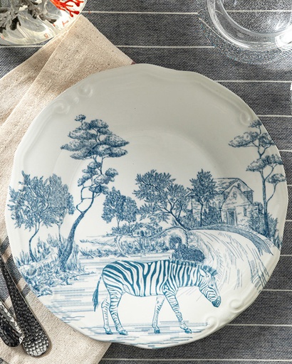 [10033925001] Zebra Cake Plate Timeless