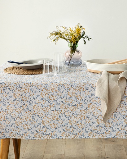 [10035095001] Mille Fleurs Table Cloth Timeless