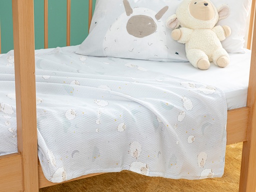 [10034598001] Little Lamb Baby Summer Blanket Flowertopia