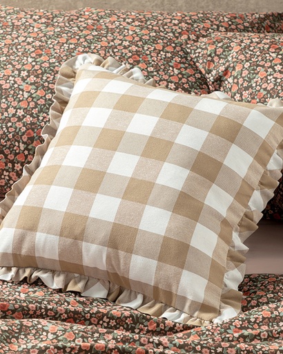 [10034000002] Plaid Cushion Cover Timeless