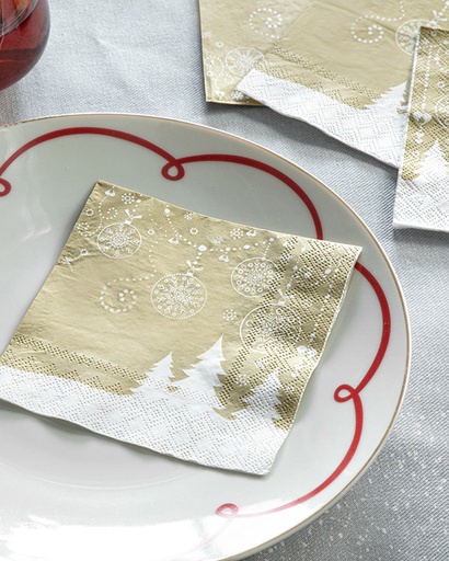 [10035621001] Be Merry Tissue Napkin Simple Pleasures