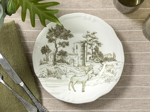 [10033926001] Deer Cake Plate Timeless