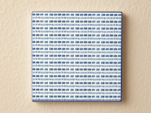 [10039479001] Blue Checked Coaster Timeless