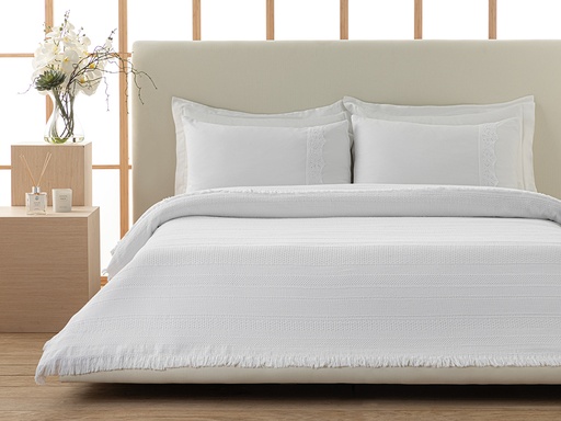 [10038988002] Bianco Bed Spread WHITE COLLECTION