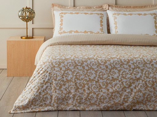 [10039231002] Royal Scroll Duvet Cover Set Timeless